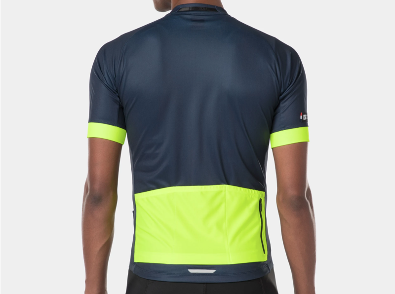 Bontrager Circuit LTD Short Sleeve Jersey in Deep Dark Blue/Yellow Small-1